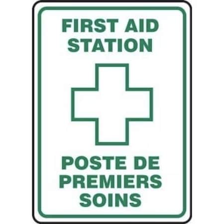 Accuform BILINGUAL FRENCH SIGN  FIRST AID FBMFSR504VS FBMFSR504VS